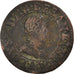 Moneta, Francia, Louis XIII, Double Tournois, 1613, Paris, MB+, Rame