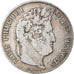 Moneta, Francia, Louis-Philippe, 5 Francs, 1837, Rouen, MB+, Argento, KM:749.2